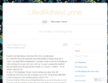 Tablet Screenshot of lifeofashleylynne.wordpress.com