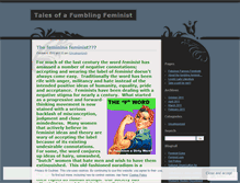 Tablet Screenshot of fumblingfeminist.wordpress.com