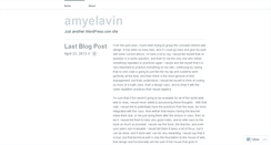 Desktop Screenshot of amyelavin.wordpress.com