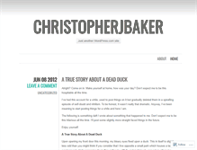 Tablet Screenshot of christopherjbaker.wordpress.com