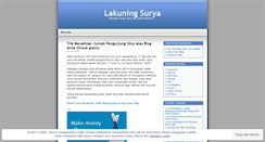 Desktop Screenshot of lakuningsurya.wordpress.com