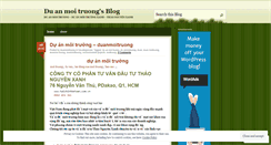 Desktop Screenshot of duanmoitruong.wordpress.com
