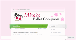 Desktop Screenshot of misakoballet.wordpress.com