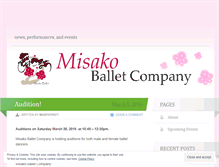 Tablet Screenshot of misakoballet.wordpress.com