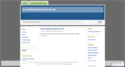 Desktop Screenshot of elookwebdesign.wordpress.com