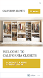 Mobile Screenshot of californiaclosets.wordpress.com