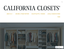 Tablet Screenshot of californiaclosets.wordpress.com