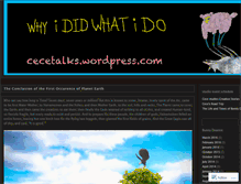 Tablet Screenshot of cecetalks.wordpress.com