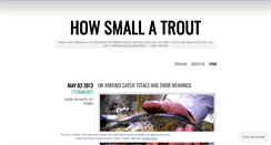 Desktop Screenshot of howsmallatrout.wordpress.com