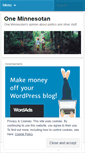 Mobile Screenshot of oneminnesotan.wordpress.com