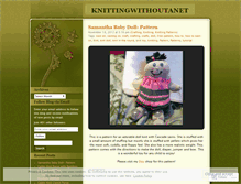 Tablet Screenshot of knittingwithoutanet.wordpress.com