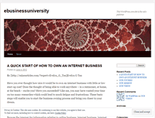 Tablet Screenshot of ebusinessuniversity.wordpress.com