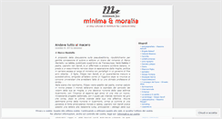 Desktop Screenshot of minimaetmoralia.wordpress.com