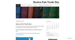 Desktop Screenshot of bostonfairtradeday.wordpress.com