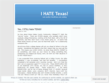 Tablet Screenshot of ihatetexas.wordpress.com