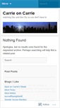 Mobile Screenshot of carrieoncarrie.wordpress.com