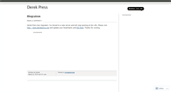 Desktop Screenshot of derekpress.wordpress.com