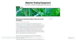 Desktop Screenshot of materialtestingequipment.wordpress.com