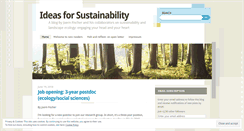 Desktop Screenshot of ideas4sustainability.wordpress.com