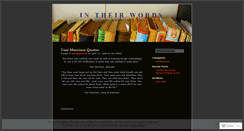 Desktop Screenshot of intheirwords.wordpress.com
