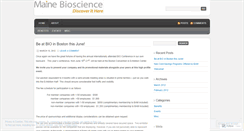 Desktop Screenshot of mainebioscience.wordpress.com