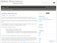 Tablet Screenshot of mainebioscience.wordpress.com