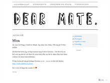 Tablet Screenshot of dearmate.wordpress.com