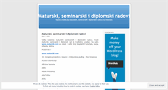 Desktop Screenshot of maturski.wordpress.com