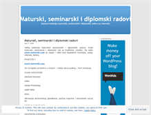 Tablet Screenshot of maturski.wordpress.com