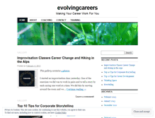 Tablet Screenshot of evolvingcareers.wordpress.com