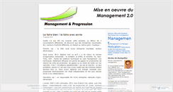 Desktop Screenshot of managementprogression.wordpress.com