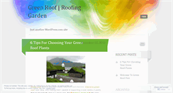 Desktop Screenshot of greenroofplan.wordpress.com