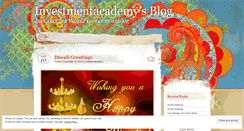 Desktop Screenshot of investmentacademy.wordpress.com