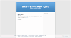 Desktop Screenshot of kyani.wordpress.com