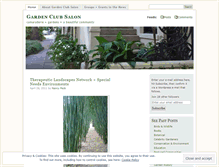 Tablet Screenshot of gardenclubsalon.wordpress.com