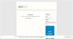 Desktop Screenshot of ecotent.wordpress.com