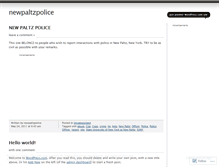 Tablet Screenshot of newpaltzpolice.wordpress.com