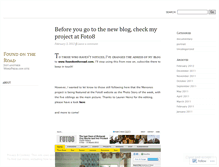 Tablet Screenshot of foundontheroad.wordpress.com