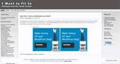 Desktop Screenshot of iwanttofitin.wordpress.com