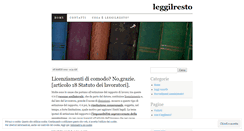 Desktop Screenshot of leggilresto.wordpress.com