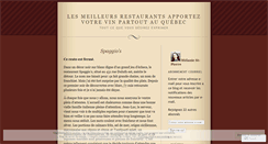 Desktop Screenshot of lesrestaurantsapportezvotrevinauqubec.wordpress.com