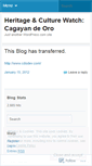 Mobile Screenshot of heritagewatchcdo.wordpress.com