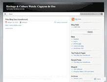 Tablet Screenshot of heritagewatchcdo.wordpress.com