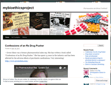 Tablet Screenshot of mybioethicsproject.wordpress.com