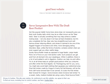 Tablet Screenshot of goodbeerwebsite.wordpress.com