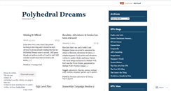 Desktop Screenshot of polyhedraldreams.wordpress.com