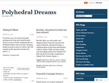 Tablet Screenshot of polyhedraldreams.wordpress.com