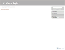 Tablet Screenshot of cwaynetaylor.wordpress.com