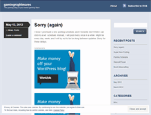 Tablet Screenshot of gamingnightmares.wordpress.com
