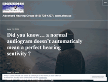 Tablet Screenshot of advancedhearinggroup.wordpress.com